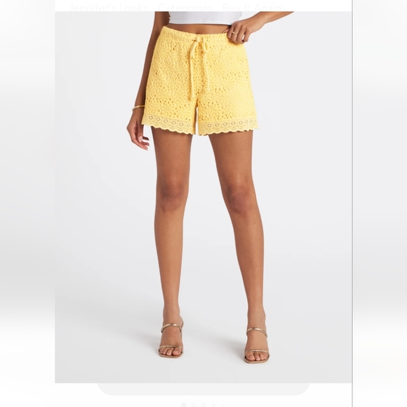 Brand New StitchFix Crochet Extra High Rise Yellow Short size small - Picture 2 of 4